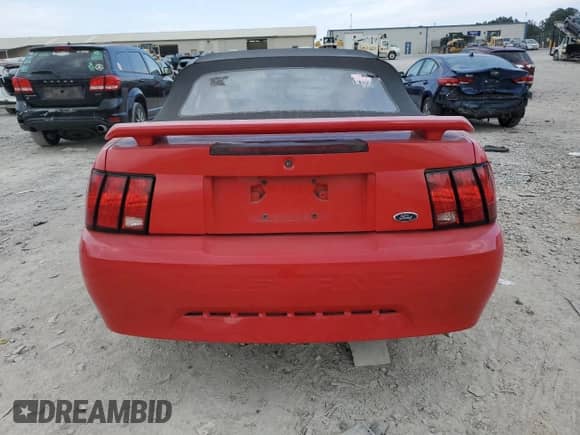 2004 Ford Mustang Deluxe with VIN 1FAFP44484F120440, listed as a Copart auction lot 80887355 with 185,154 mi miles and Salvage title. Bid and sale history available at DreamBid. Image 6.
