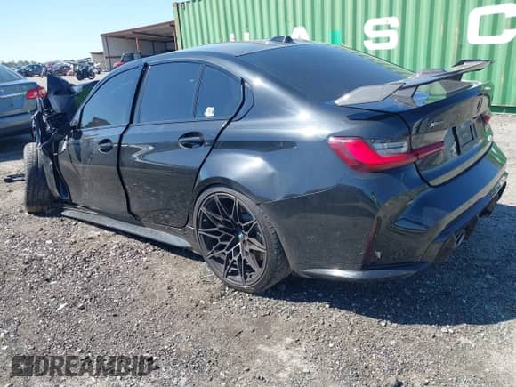 2024 BMW M3 Competition xDrive with VIN WBS43AY04RFT17592, listed as a IAAI auction lot 41868040 with Not provided miles and . Bid and sale history available at DreamBid. Image 3.