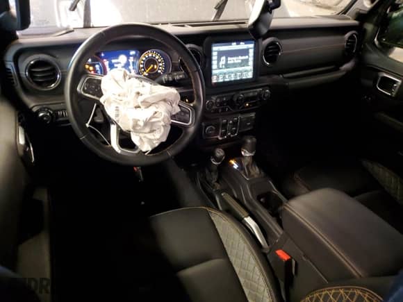 2021 Jeep Wrangler Unlimited Sahara High Altitude with VIN 1C4HJXEMXMW821386, listed as a Copart auction lot 52482324 with 19,933 mi miles and Salvage title. Bid and sale history available at DreamBid. Image 8.