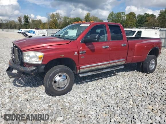 2008 Dodge 3500 SLT with VIN 3D7MX48A88G111197, listed as a Copart auction lot 81155035 with 185,565 mi miles and Salvage title. Bid and sale history available at DreamBid. Image 1.