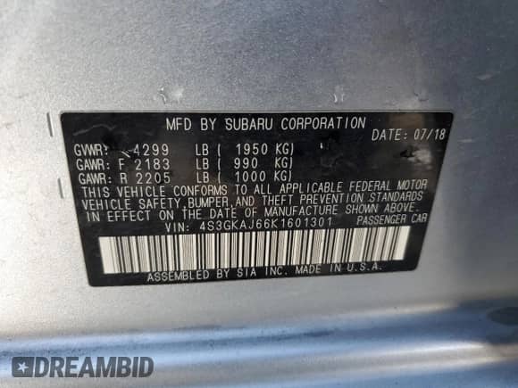 2019 Subaru Impreza Special Sports z VIN 4S3GKAJ66K1601301, wystawiony jako Copart lot #85066794 z przebiegiem 91 758 mil mil oraz Szkoda całkowita • Salvage title. Historia ofert i sprzedaży dostępna na DreamBid. Obrazek 13.