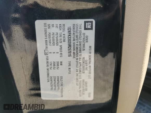 2009 Chevrolet Tahoe LTZ with VIN 1GNFK33039R297816, listed as a Copart auction lot 72091945 with 212,058 mi miles and Salvage title. Bid and sale history available at DreamBid. Image 12.