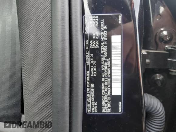 2024 Volvo S60 Plus Black Edition с VIN 7JRL12FH6RG281195, выставлен на аукционе Copart как лот 50202175 с пробегом 11 498 миль миль и Списание • Salvage title. История ставок и продаж доступна на DreamBid. Изображение 12.