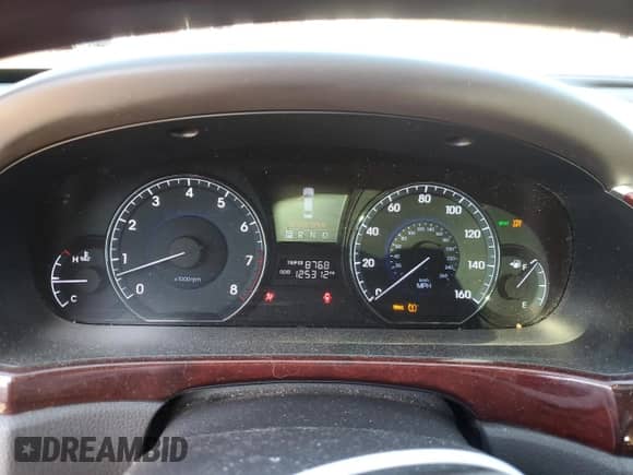 2012 Hyundai Equus Ultimate with VIN KMHGH4JH2CU044917, listed as a Copart auction lot 52520365 with 125,312 mi miles and Salvage title. Bid and sale history available at DreamBid. Image 9.