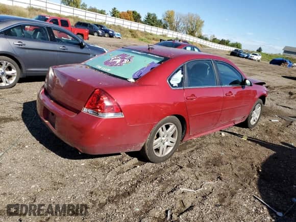 2012 Chevrolet Impala LT Retail with VIN 2G1WB5E30C1262350, listed as a Copart auction lot 82589385 with Not provided miles and Clean title. Bid and sale history available at DreamBid. Image 3.