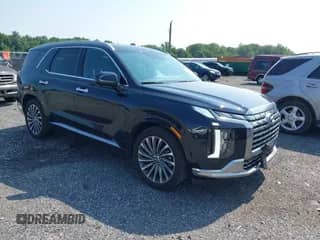 2024 Hyundai Palisade Calligraphy with VIN KM8R7DGE2RU749766, listed as a IAAI auction lot 42782288 with 25,266 mi miles and . Bid and sale history available at DreamBid. Image 1.