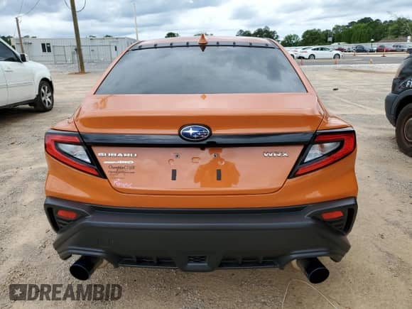 2023 Subaru WRX with VIN JF1VBAA62P9817958, listed as a Copart auction lot 56706275 with 17,717 mi miles and Salvage title. Bid and sale history available at DreamBid. Image 6.