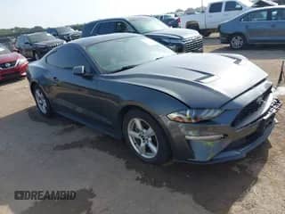 2019 Ford Mustang EcoBoost with VIN 1FA6P8TH9K5197624, listed as a IAAI auction lot 42763660 with 57,511 mi miles and . Bid and sale history available at DreamBid. Image 1.