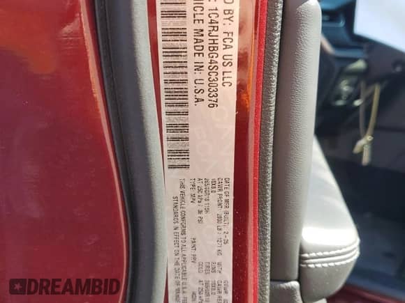 2025 Jeep Grand Cherokee Limited with VIN 1C4RJHBG4SC303376, listed as a Copart auction lot 69834955 with 1,938 mi miles and Salvage title. Bid and sale history available at DreamBid. Image 13.