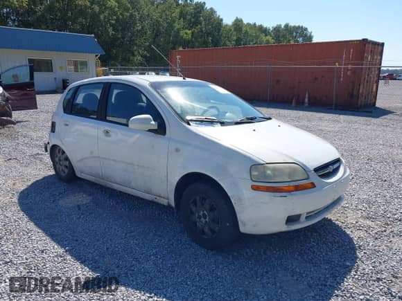 2005 Chevrolet Aveo LS с VIN KL1TD62645B300987, выставлен на аукционе IAAI как лот 43314786 с пробегом 152 764 миль миль и . История ставок и продаж доступна на DreamBid. Изображение 1.