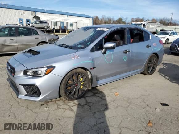 2019 Subaru WRX STI Limited with VIN JF1VA2V66K9802066, listed as a Copart auction lot 82189334 with 46,799 mi miles and Salvage title. Bid and sale history available at DreamBid. Image 1.