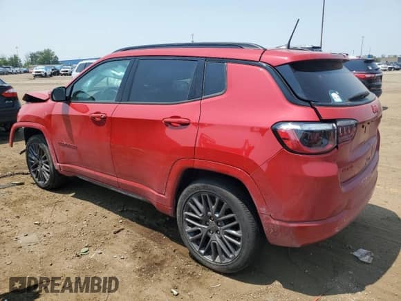 2022 Jeep Compass (RED) Edition with VIN 3C4NJDCB0NT197818, listed as a Copart auction lot 60680995 with 36,828 mi miles and Salvage title. Bid and sale history available at DreamBid. Image 2.