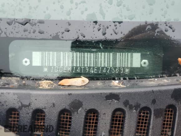 2004 Chevrolet Silverado 1500 LS z VIN 1GCEK14T94E147369, wystawiony jako Copart lot #57232075 z przebiegiem Nie podano mil oraz Szkoda całkowita • Salvage title. Historia ofert i sprzedaży dostępna na DreamBid. Obrazek 13.