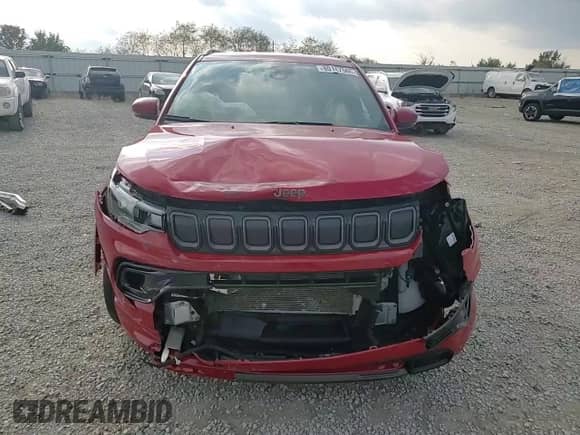 2022 Jeep Compass (RED) Edition with VIN 3C4NJDCB6NT131984, listed as a Copart auction lot 80147565 with 34,972 mi miles and Salvage title. Bid and sale history available at DreamBid. Image 14.