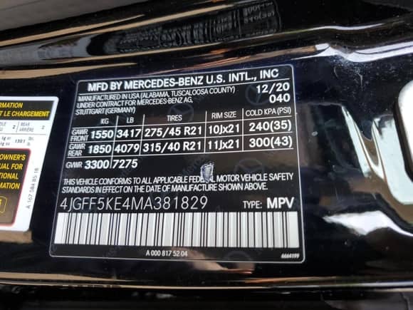 2021 Mercedes-Benz GLS 450 with VIN 4JGFF5KE4MA381829, listed as a Copart auction lot 60366955 with Not provided miles and Salvage title. Bid and sale history available at DreamBid. Image 12.