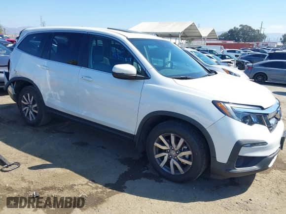 2022 Honda Pilot EX-L z VIN 5FNYF5H56NB012371, wystawiony jako IAAI lot #43280589 z przebiegiem 27 593 mil mil oraz . Historia ofert i sprzedaży dostępna na DreamBid. Obrazek 1.