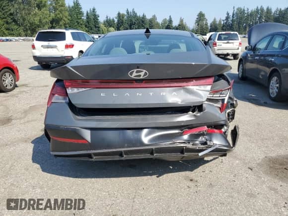 2024 Hyundai Elantra SEL with VIN KMHLS4DG6RU817447, listed as a Copart auction lot 71059945 with 6,494 mi miles and Salvage title. Bid and sale history available at DreamBid. Image 6.