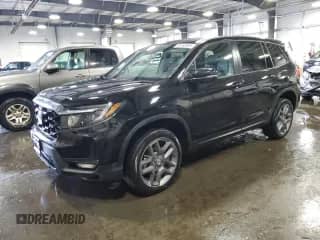 2023 Honda Passport EX-L with VIN 5FNYF8H54PB022207, listed as a Copart auction lot 64393685 with 59,327 mi miles and Salvage title. Bid and sale history available at DreamBid. Image 1.