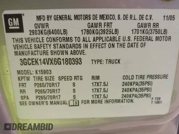 2006 Chevrolet Silverado 1500 Work Truck с VIN 3GCEK14VX6G180393, выставлен на аукционе IAAI как лот 41875043 с пробегом 107 441 миль миль и . История ставок и продаж доступна на DreamBid. Изображение 9.