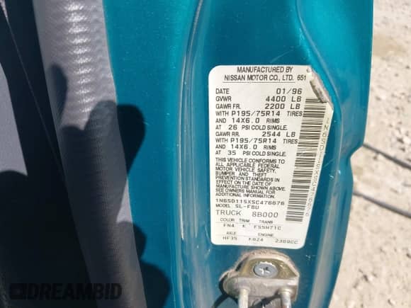 1995 Nissan Frontier с VIN 1N6SD11SXSC476676, выставлен на аукционе IAAI как лот 43444675 с пробегом 180 189 миль миль и . История ставок и продаж доступна на DreamBid. Изображение 9.