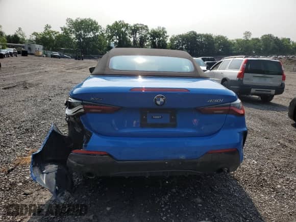 2023 BMW 4 Series 430i xDrive with VIN WBA43AT01PCM32225, listed as a Copart auction lot 60509935 with 25,769 mi miles and Salvage title. Bid and sale history available at DreamBid. Image 6.