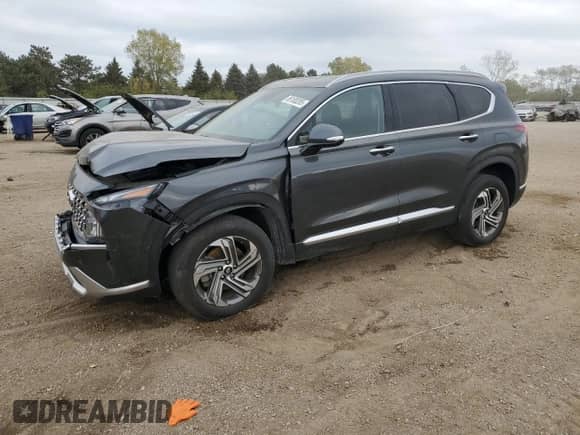 2021 Hyundai Santa Fe SEL z VIN 5NMS6DAJ0MH346898, wystawiony jako Copart lot #86100285 z przebiegiem 38 991 mil mil oraz Szkoda całkowita • Salvage title. Historia ofert i sprzedaży dostępna na DreamBid. Obrazek 1.