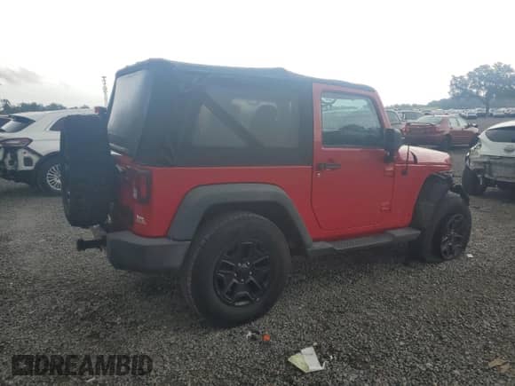 2015 Jeep Wrangler Willys Wheeler with VIN 1C4AJWAGXFL767538, listed as a Copart auction lot 63012845 with 81,414 mi miles and Salvage title. Bid and sale history available at DreamBid. Image 3.