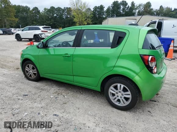 2016 Chevrolet Sonic LT with VIN 1G1JC6SH0G4116618, listed as a Copart auction lot 80083965 with 101,474 mi miles and Salvage title. Bid and sale history available at DreamBid. Image 2.