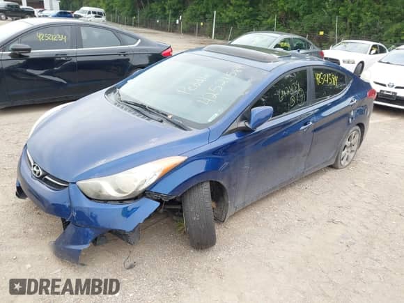 2013 Hyundai Elantra GLS with VIN KMHDH4AE8DU642438, listed as a IAAI auction lot 42521584 with 163,946 mi miles and . Bid and sale history available at DreamBid. Image 2.