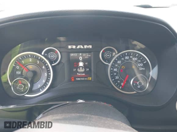 2019 Ram 1500 Big Horn with VIN 1C6SRFBT0KN822397, listed as a IAAI auction lot 41923033 with 104,614 mi miles and . Bid and sale history available at DreamBid. Image 7.