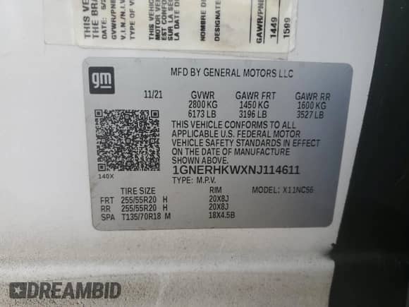 2022 Chevrolet Traverse LT с VIN 1GNERHKWXNJ114611, выставлен на аукционе Copart как лот 68010695 с пробегом 30 406 миль миль и Списание • Salvage title. История ставок и продаж доступна на DreamBid. Изображение 14.
