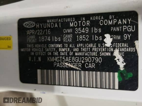 2016 Hyundai Accent SE z VIN KMHCT5AE8GU290790, wystawiony jako Copart lot #69848635 z przebiegiem 125 667 mil mil oraz Czysty tytuł • Clean title. Historia ofert i sprzedaży dostępna na DreamBid. Obrazek 12.