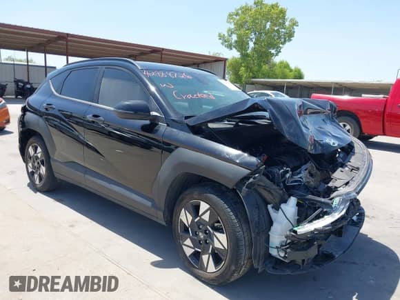 2024 Hyundai Kona SEL with VIN KM8HB3AB4RU055065, listed as a IAAI auction lot 42888726 with 21,256 mi miles and . Bid and sale history available at DreamBid. Image 1.
