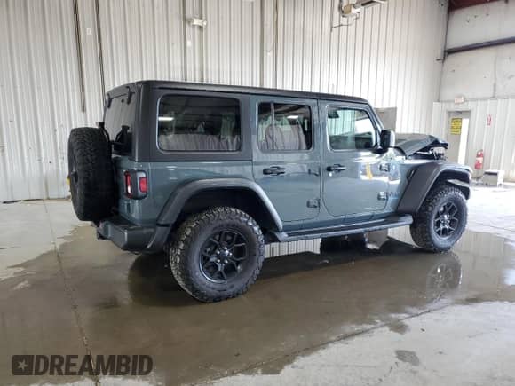 2024 Jeep Wrangler Sport S с VIN 1C4RJXN61RW218727, выставлен на аукционе Copart как лот 67114255 с пробегом 13 327 миль миль и Списание • Salvage title. История ставок и продаж доступна на DreamBid. Изображение 3.