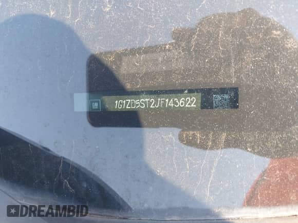 2018 Chevrolet Malibu LT с VIN 1G1ZD5ST2JF143622, выставлен на аукционе IAAI как лот 43006908 с пробегом 185 961 миль миль и . История ставок и продаж доступна на DreamBid. Изображение 9.