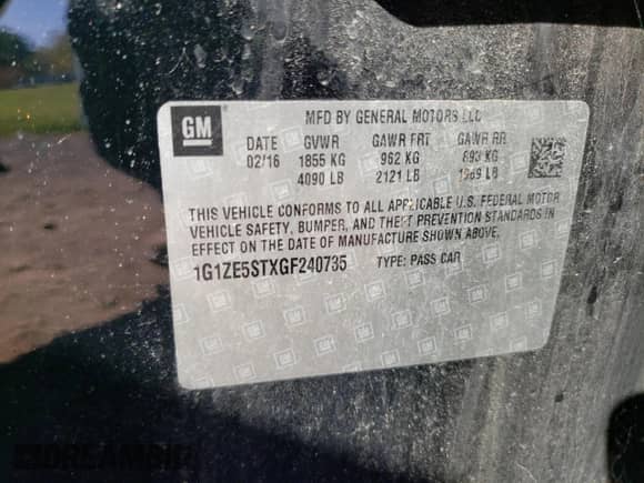 2016 Chevrolet Malibu LT z VIN 1G1ZE5STXGF240735, wystawiony jako Copart lot #82369465 z przebiegiem 127 775 mil mil oraz Czysty tytuł • Clean title. Historia ofert i sprzedaży dostępna na DreamBid. Obrazek 12.