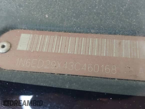 2003 Nissan Frontier XE with VIN 1N6ED29X43C460168, listed as a IAAI auction lot 42999726 with 295,736 mi miles and . Bid and sale history available at DreamBid. Image 9.