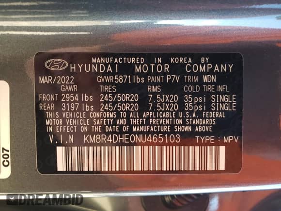 2022 Hyundai Palisade SEL с VIN KM8R4DHE0NU465103, выставлен на аукционе Copart как лот 39707593 с пробегом 3 675 миль миль и . История ставок и продаж доступна на DreamBid. Изображение 14.