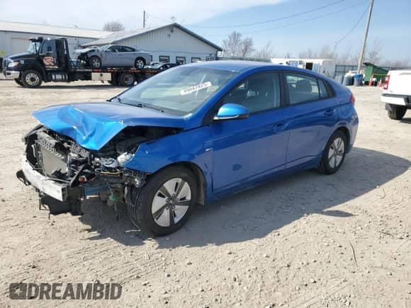 2018 Hyundai Ioniq Blue z VIN KMHC65LC0JU064852, wystawiony jako Copart lot #49047825 z przebiegiem 129 875 mil mil oraz Szkoda całkowita • Salvage title. Historia ofert i sprzedaży dostępna na DreamBid. Obrazek 1.