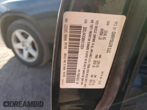 2008 Dodge Charger с VIN 2B3LA43G88H219324, выставлен на аукционе Copart как лот 77473564 с пробегом 305 623 миль миль и Чистый • Clean title. История ставок и продаж доступна на DreamBid. Изображение 12.