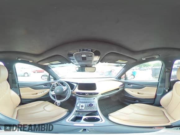 2021 Hyundai Santa Fe Calligraphy with VIN 5NMS5DAL7MH371138, listed as a Copart auction lot 55554485 with 48,645 mi miles and Salvage title. Bid and sale history available at DreamBid. Image 16.