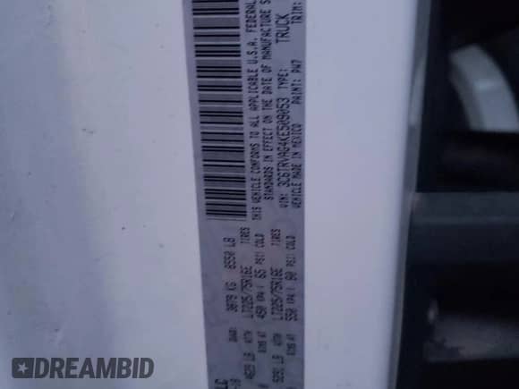 2019 Ram ProMaster Cargo с VIN 3C6TRVAG4KE509053, выставлен на аукционе Copart как лот 83812294 с пробегом 57 979 миль миль и Списание • Salvage title. История ставок и продаж доступна на DreamBid. Изображение 13.