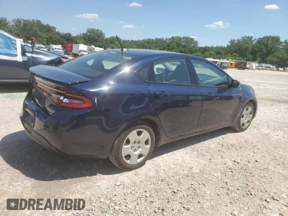 2013 Dodge Dart Aero with VIN 1C3CDFAH6DD232484, listed as a Copart auction lot 62996355 with 110,640 mi miles and Salvage title. Bid and sale history available at DreamBid. Image 3.