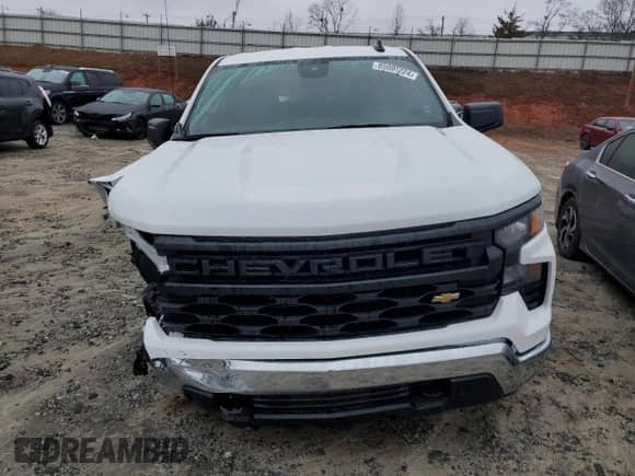 2024 Chevrolet Silverado 1500 Work Truck with VIN 1GCRAAEK2RZ382920, listed as a Copart auction lot 85007224 with 1,065 mi miles and Salvage title. Bid and sale history available at DreamBid. Image 5.