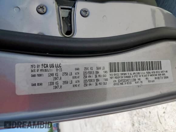 2016 Dodge Journey R/T z VIN 3C4PDDEG4GT111390, wystawiony jako Copart lot #66991275 z przebiegiem 185 997 mil mil oraz Szkoda całkowita • Salvage title. Historia ofert i sprzedaży dostępna na DreamBid. Obrazek 13.
