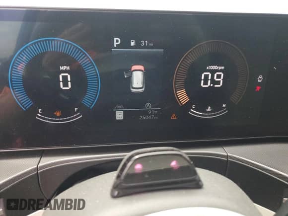 2024 Hyundai Santa Fe SEL with VIN 5NMP24GL9RH035956, listed as a Copart auction lot 69497435 with 25,047 mi miles and Salvage title. Bid and sale history available at DreamBid. Image 9.