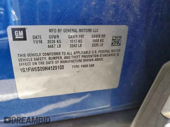 2017 Chevrolet Bolt EV LT z VIN 1G1FW6S09H4129103, wystawiony jako Copart lot #64517113 z przebiegiem Nie podano mil oraz . Historia ofert i sprzedaży dostępna na DreamBid. Obrazek 12.