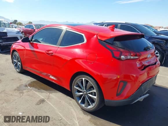 2019 Hyundai Veloster 2.0 with VIN KMHTG6AF7KU009414, listed as a IAAI auction lot 41506533 with 85,172 mi miles and . Bid and sale history available at DreamBid. Image 3.