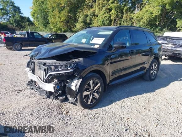 2022 Kia Sorento EX with VIN 5XYRH4LFXNG109591, listed as a IAAI auction lot 43158073 with 39,950 mi miles and . Bid and sale history available at DreamBid. Image 2.