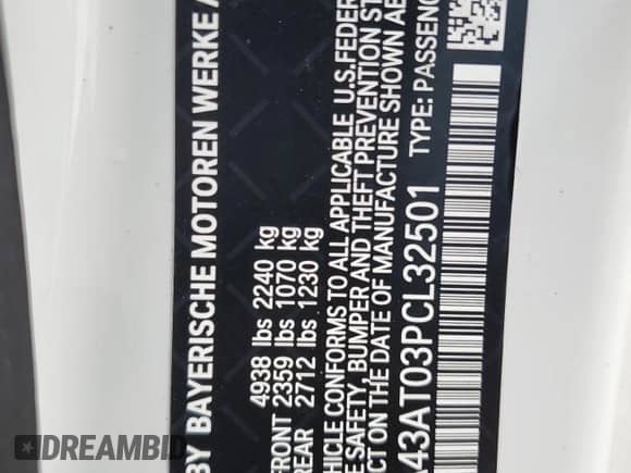 2023 BMW 4 Series 430i xDrive z VIN WBA43AT03PCL32501, wystawiony jako Copart lot #49341915 z przebiegiem 18 375 mil mil oraz Szkoda całkowita • Salvage title. Historia ofert i sprzedaży dostępna na DreamBid. Obrazek 12.